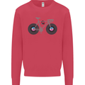 Cycling Music Cyclist Funny Bicycle Bike Mens Sweatshirt Jumper Heliconia