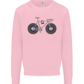 Cycling Music Cyclist Funny Bicycle Bike Mens Sweatshirt Jumper Light Pink