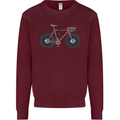 Cycling Music Cyclist Funny Bicycle Bike Mens Sweatshirt Jumper Maroon