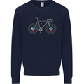 Cycling Music Cyclist Funny Bicycle Bike Mens Sweatshirt Jumper Navy Blue