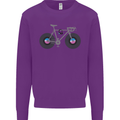 Cycling Music Cyclist Funny Bicycle Bike Mens Sweatshirt Jumper Purple