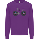 Cycling Music Cyclist Funny Bicycle Bike Mens Sweatshirt Jumper Purple