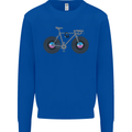 Cycling Music Cyclist Funny Bicycle Bike Mens Sweatshirt Jumper Royal Blue