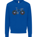 Cycling Music Cyclist Funny Bicycle Bike Mens Sweatshirt Jumper Royal Blue