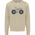 Cycling Music Cyclist Funny Bicycle Bike Mens Sweatshirt Jumper Sand