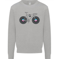 Cycling Music Cyclist Funny Bicycle Bike Mens Sweatshirt Jumper Sports Grey