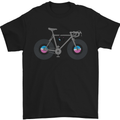 Cycling Music Cyclist Funny Bicycle Bike Mens T-Shirt Cotton Gildan Black