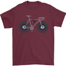 Cycling Music Cyclist Funny Bicycle Bike Mens T-Shirt Cotton Gildan Maroon