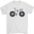Cycling Music Cyclist Funny Bicycle Bike Mens T-Shirt Cotton Gildan White
