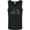 Cycling Music Cyclist Funny Bicycle Bike Mens Vest Tank Top Black