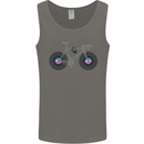 Cycling Music Cyclist Funny Bicycle Bike Mens Vest Tank Top Charcoal