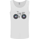 Cycling Music Cyclist Funny Bicycle Bike Mens Vest Tank Top White