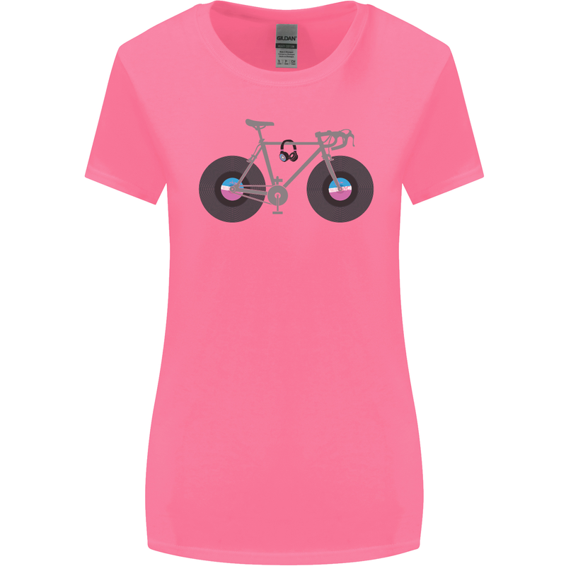 Cycling Music Cyclist Funny Bicycle Bike Womens Wider Cut T-Shirt Azalea