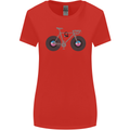 Cycling Music Cyclist Funny Bicycle Bike Womens Wider Cut T-Shirt Red