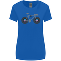 Cycling Music Cyclist Funny Bicycle Bike Womens Wider Cut T-Shirt Royal Blue