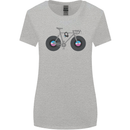 Cycling Music Cyclist Funny Bicycle Bike Womens Wider Cut T-Shirt Sports Grey