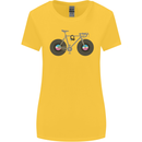Cycling Music Cyclist Funny Bicycle Bike Womens Wider Cut T-Shirt Yellow
