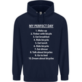 Cycling My Perfect Day Cyclist Bicycle Childrens Kids Hoodie Navy Blue