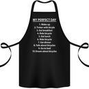 Cycling My Perfect Day Cyclist Bicycle Cotton Apron 100% Organic Black