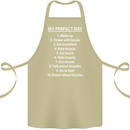 Cycling My Perfect Day Cyclist Bicycle Cotton Apron 100% Organic Khaki