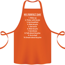 Cycling My Perfect Day Cyclist Bicycle Cotton Apron 100% Organic Orange