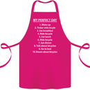 Cycling My Perfect Day Cyclist Bicycle Cotton Apron 100% Organic Pink