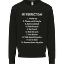 Cycling My Perfect Day Cyclist Bicycle Kids Sweatshirt Jumper Black