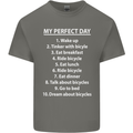 Cycling My Perfect Day Cyclist Bicycle Kids T-Shirt Childrens Charcoal