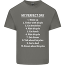 Cycling My Perfect Day Cyclist Bicycle Kids T-Shirt Childrens Charcoal