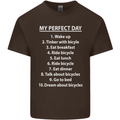 Cycling My Perfect Day Cyclist Bicycle Kids T-Shirt Childrens Chocolate