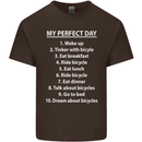 Cycling My Perfect Day Cyclist Bicycle Kids T-Shirt Childrens Chocolate
