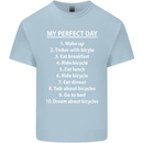 Cycling My Perfect Day Cyclist Bicycle Kids T-Shirt Childrens Light Blue