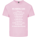 Cycling My Perfect Day Cyclist Bicycle Kids T-Shirt Childrens Light Pink