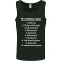 Cycling My Perfect Day Cyclist Bicycle Mens Vest Tank Top Black