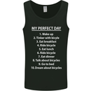 Cycling My Perfect Day Cyclist Bicycle Mens Vest Tank Top Black