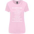 Cycling My Perfect Day Cyclist Bicycle Womens Wider Cut T-Shirt Light Pink