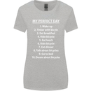 Cycling My Perfect Day Cyclist Bicycle Womens Wider Cut T-Shirt Sports Grey
