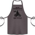 Cycling Never Underestimate Old Man Cotton Apron 100% Organic Dark Grey