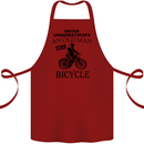 Cycling Never Underestimate Old Man Cotton Apron 100% Organic Maroon