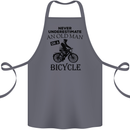 Cycling Never Underestimate Old Man Cotton Apron 100% Organic Steel