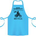 Cycling Never Underestimate Old Man Cotton Apron 100% Organic Turquoise