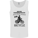 Cycling Never Underestimate Old Man Mens Vest Tank Top White