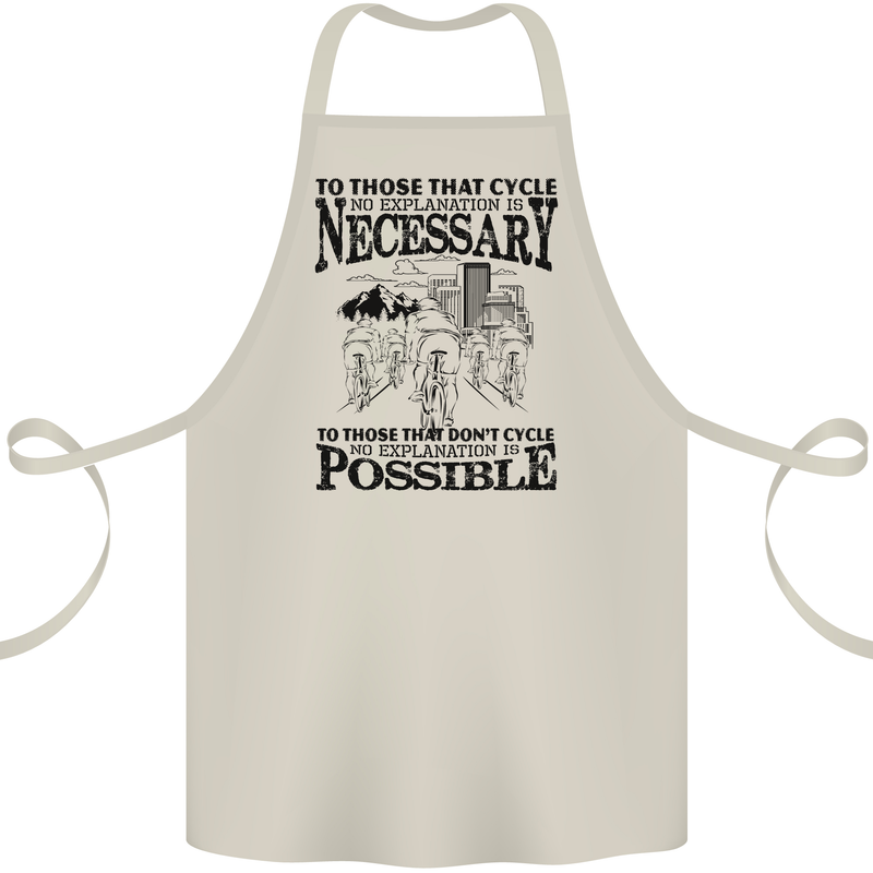 Cycling No Explanation Is Necessary Cyclist Cotton Apron 100% Organic Natural