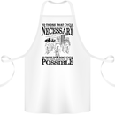 Cycling No Explanation Is Necessary Cyclist Cotton Apron 100% Organic White