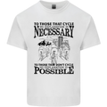 Cycling No Explanation Is Necessary Cyclist Kids T-Shirt Childrens White