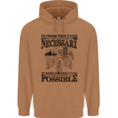 Cycling No Explanation Is Necessary Cyclist Mens 80% Cotton Hoodie Caramel Latte