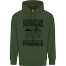 Cycling No Explanation Is Necessary Cyclist Mens 80% Cotton Hoodie Forest Green