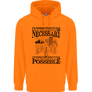 Cycling No Explanation Is Necessary Cyclist Mens 80% Cotton Hoodie Orange