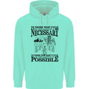 Cycling No Explanation Is Necessary Cyclist Mens 80% Cotton Hoodie Peppermint