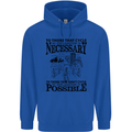 Cycling No Explanation Is Necessary Cyclist Mens 80% Cotton Hoodie Royal Blue